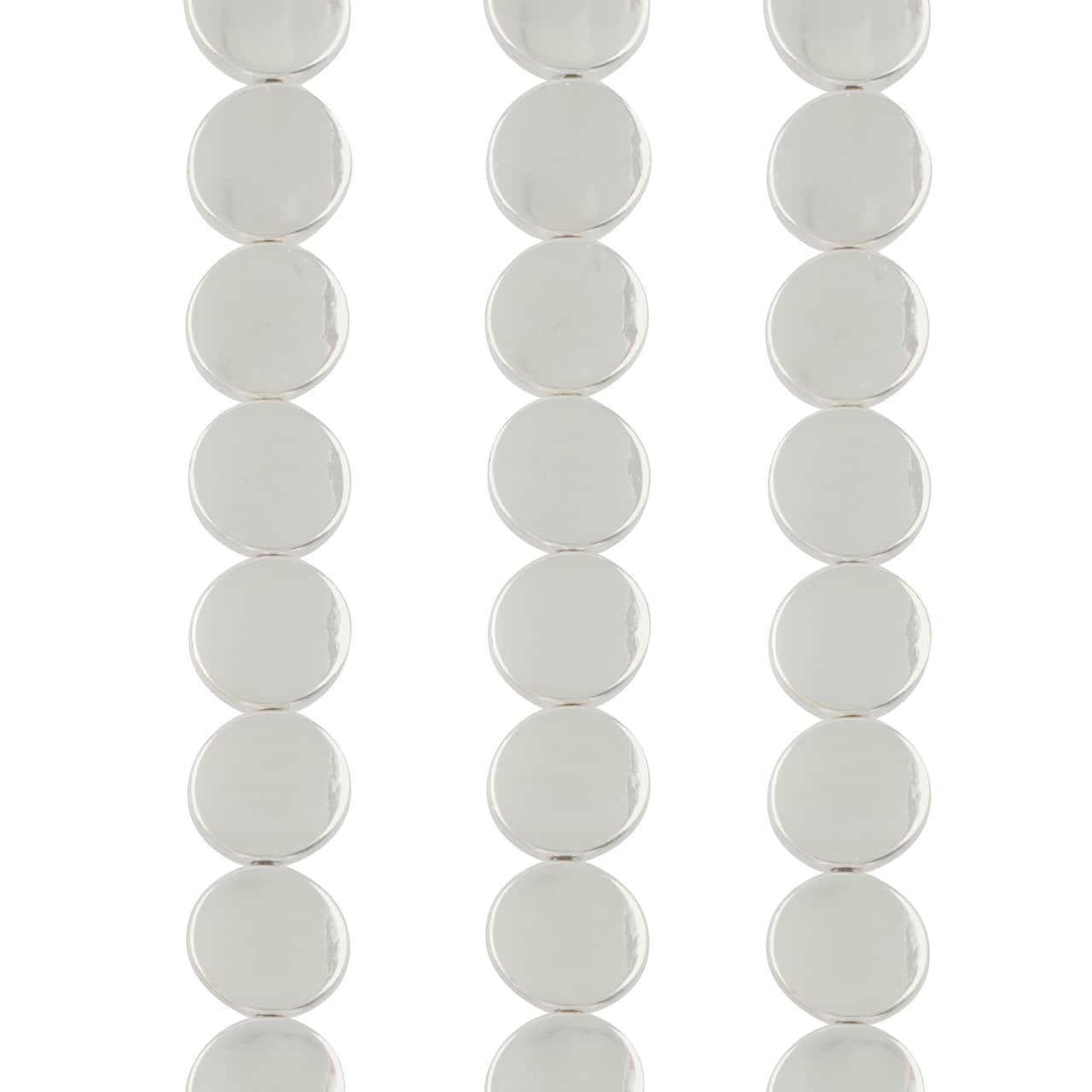 12 Packs: 33 ct. (396 total) Silver Metal Coin Beads, 11mm by Bead Landing™